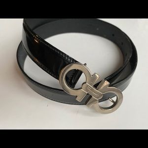 Authentic Ferragamo Patent Leather Belt